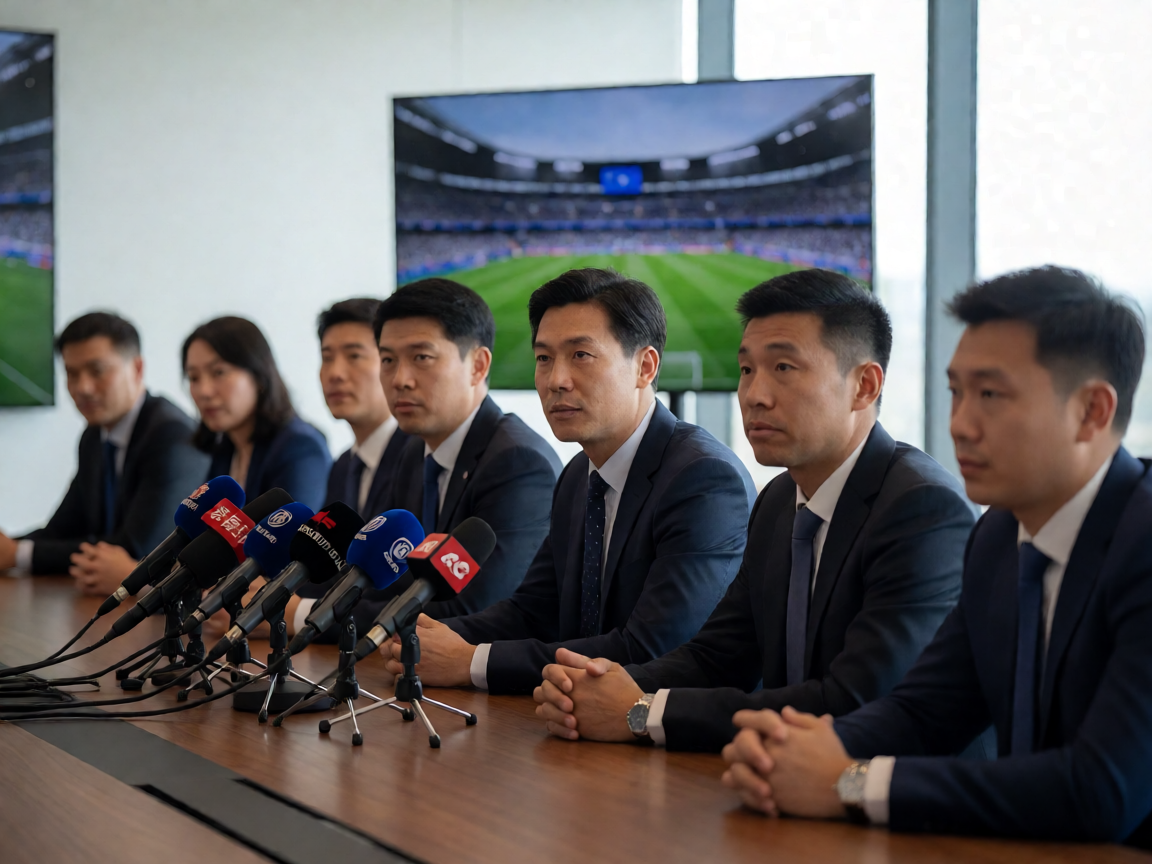 足球转会市场新闻，俱乐部官宣球员加盟新闻发布会现场